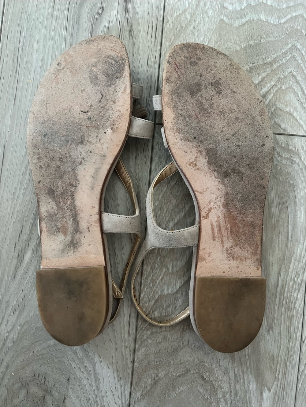 Stuart Weitzman Flapper Sandals – Taupe Suede, Size 7.5 - Picture 5 of 6